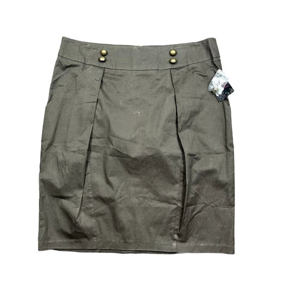 JW PL Petite Large NWT Brown Skirt Pleats Straight Career - Picture 1 of 4